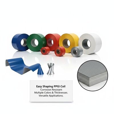 PPGI Steel Coil with Customizable Length, Recyclable, and Yellow Color Coated for Roofing and Structural Uses