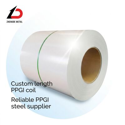 Yellow Color Coated PPGI Steel Coil with 15-20 Um Front Paint Coating and 0.12mm - 1.2mm Base Steel Thickness