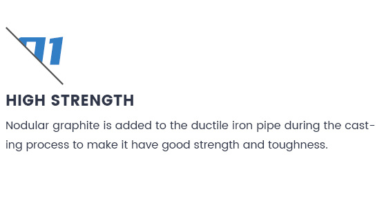 Nhà máy ống sắt ductile để bán Grand K9 K10 K12 C25 C30 C40 ống sắt ductile được sử dụng để tưới tiêu thải 3