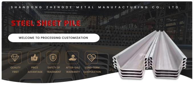 Loại Z đúc nóng tấm piles OEM cho xây dựng cảng và nền tảng sâu 0