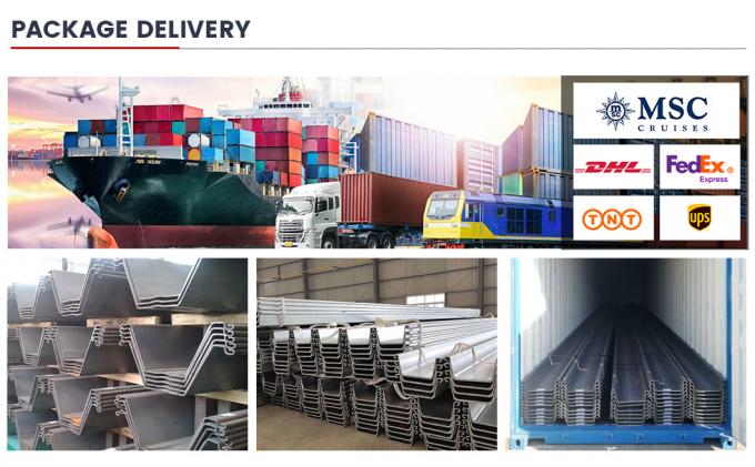 Loại Z đúc nóng tấm piles OEM cho xây dựng cảng và nền tảng sâu 10